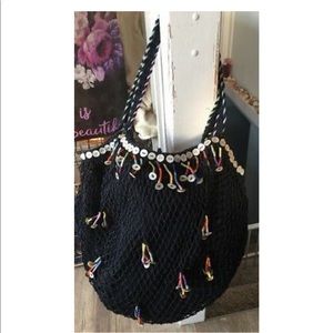 Anthropologie Antik Batik Net Bucket Tipa Bag